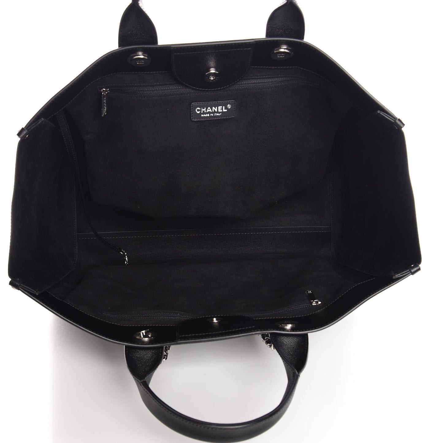 Caviar Extra Large Studded Deauville Tote Black