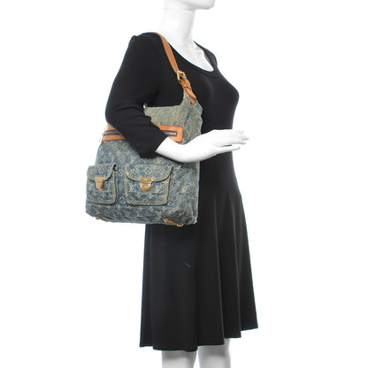 Louis Vuitton Denim Baggy GM Blue 2 of 23