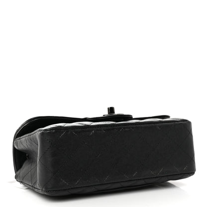 Chanel Crumpled Calfskin Quilted Mini Rectangular Flap So Black 4 of 12