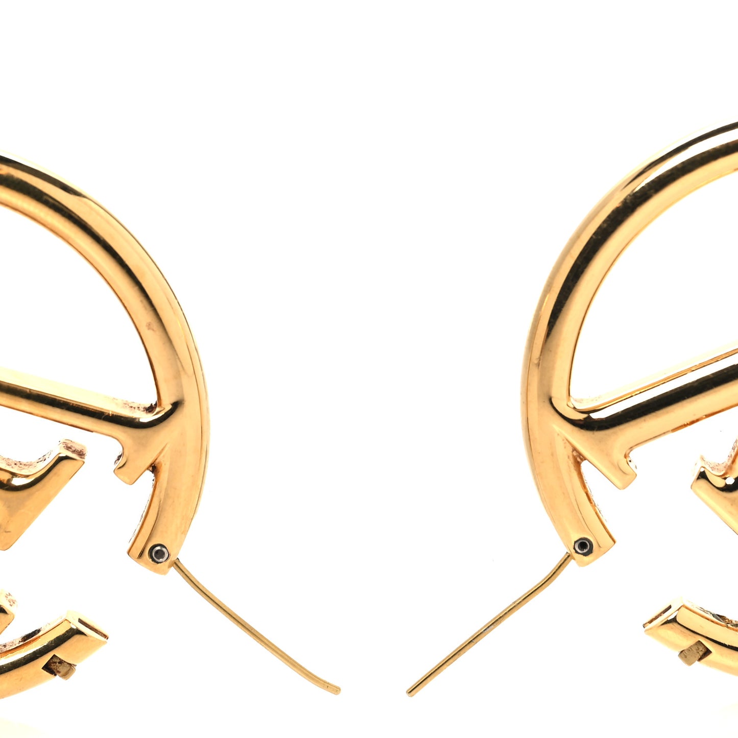 Metal Louise Hoop Earrings Gold