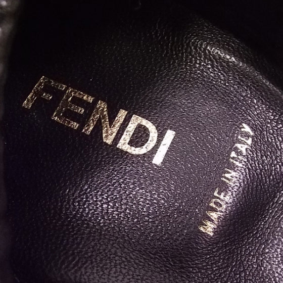 Fendi Calfskin Charm Bow Ballet Flats Black Size 38 7 of 8