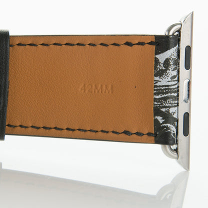 Hermes Barenia Equateur Tatouage 42mm Apple Watch Single Tour Band Black 4 of 9
