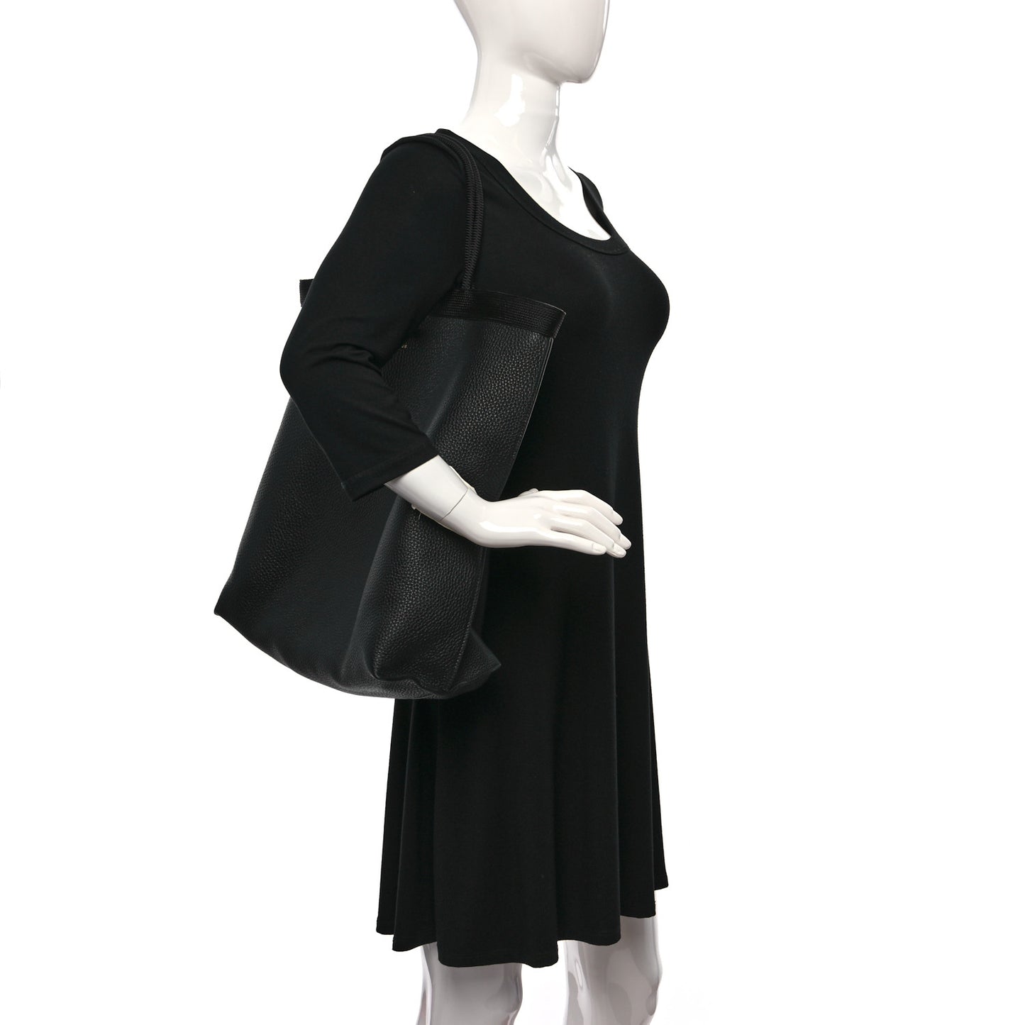 Grained Calfskin Patti Tote Black