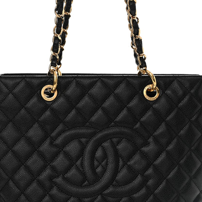 Chanel Caviar Quilted Grand Shopping Tote GST Black 8 of 17