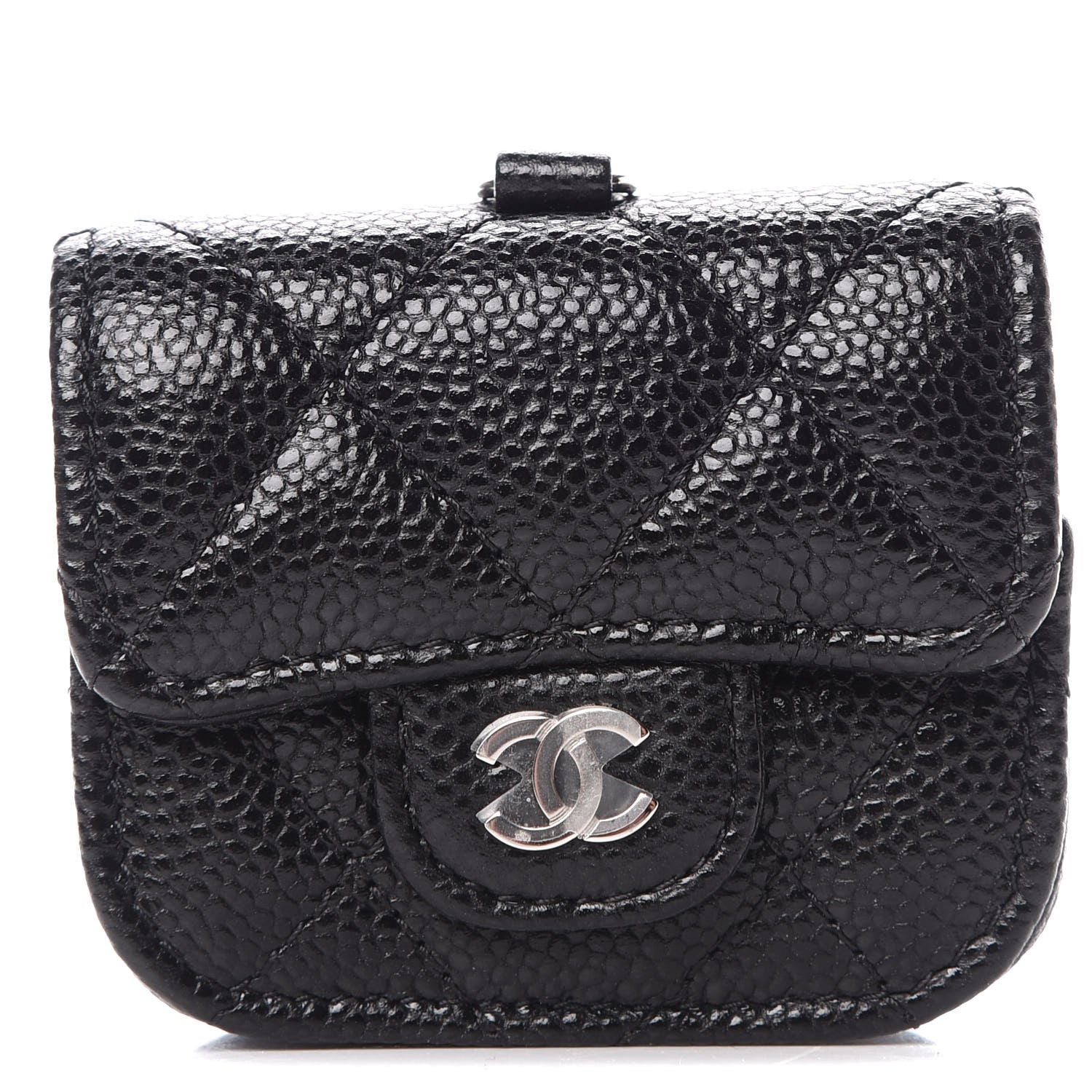Chanel Caviar Quilted Airpods Pro Case Black 2 of 10