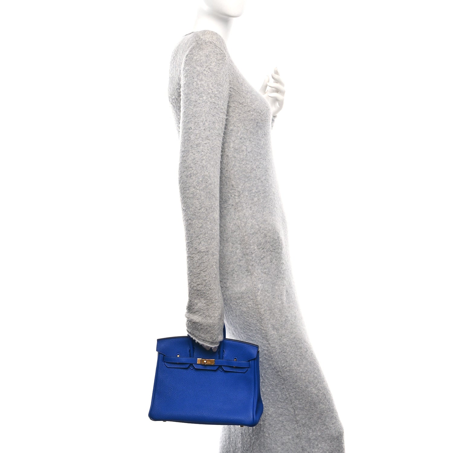 Hermes Togo Birkin 25 Bleu Electrique 2 of 11