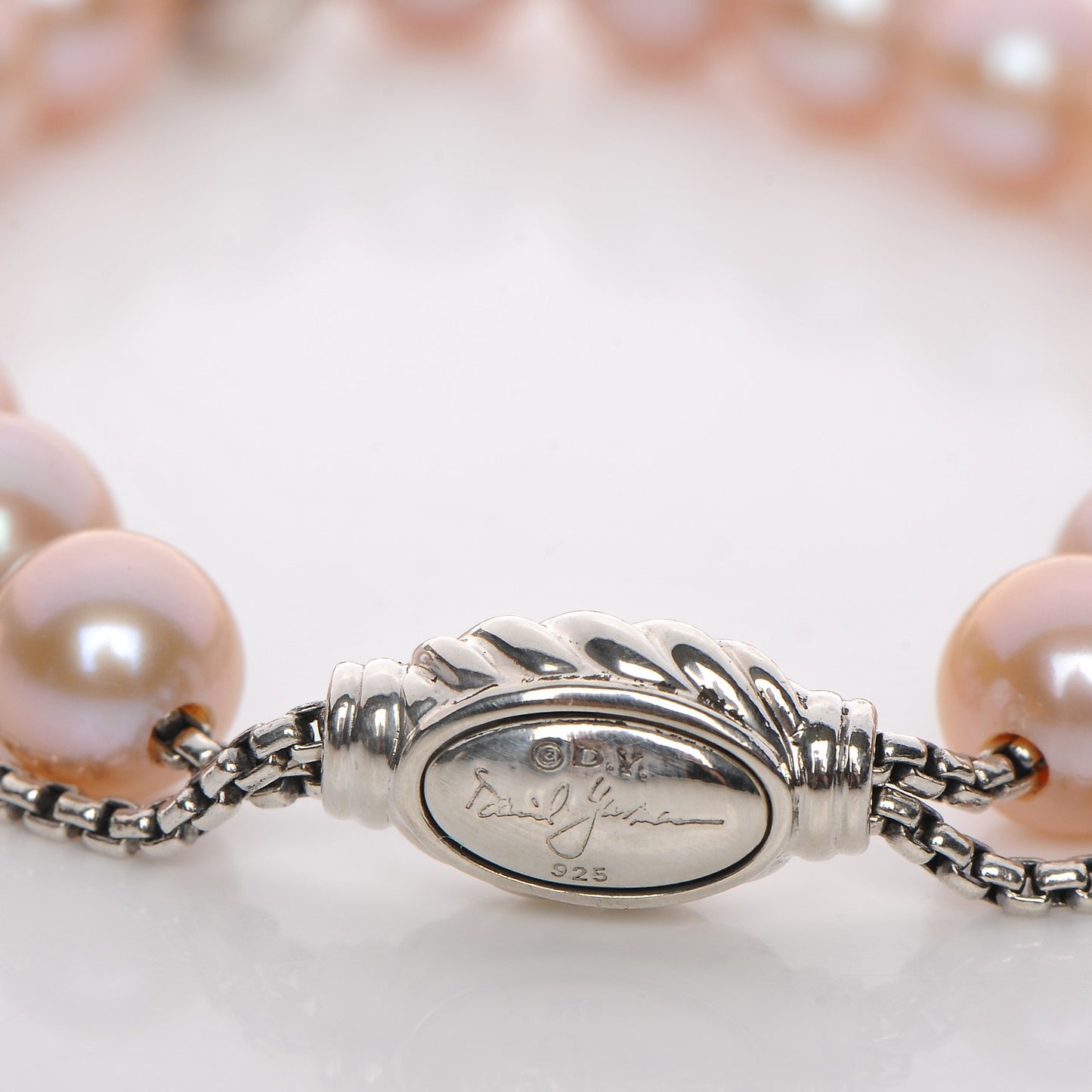 Sterling Silver Pearl 8mm Spiritual Beads Bracelet Pink