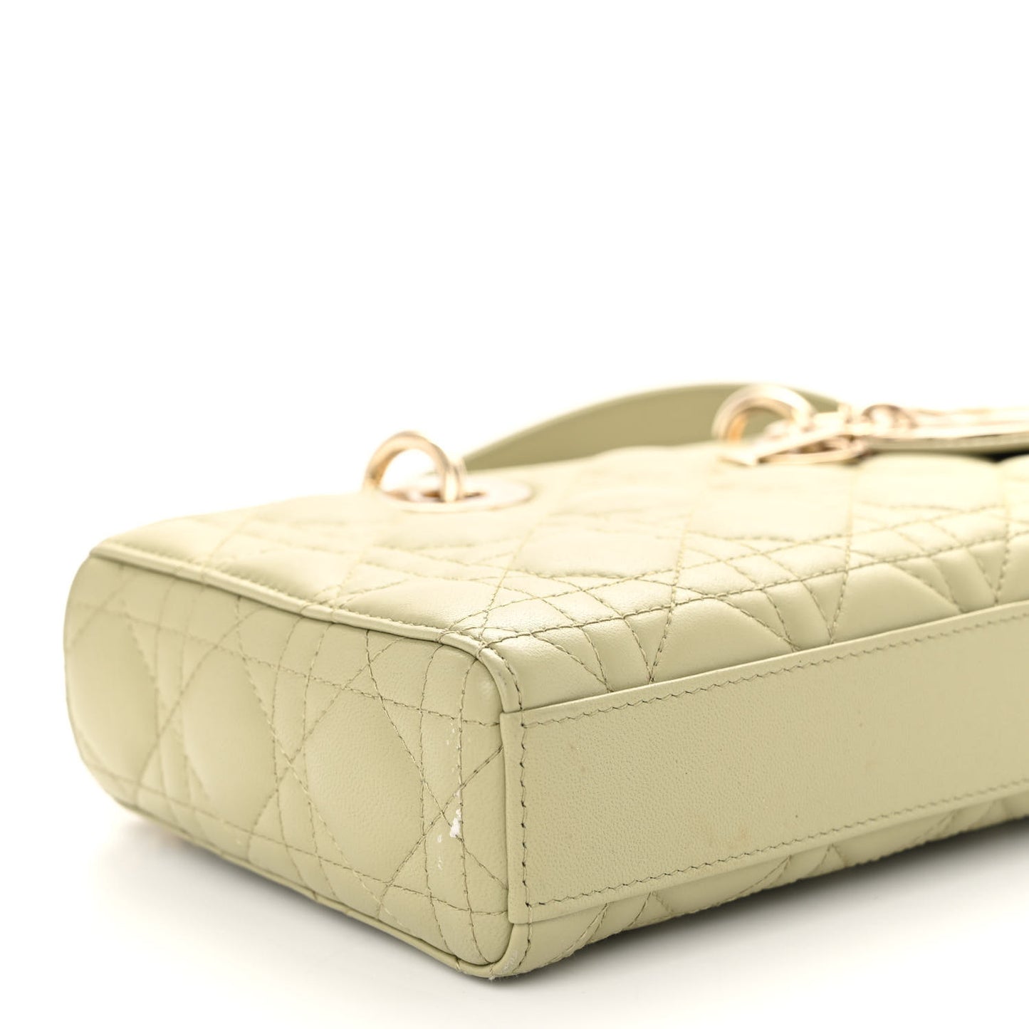 Lambskin Cannage Medium Lady D-Joy Pastel Peyote Green