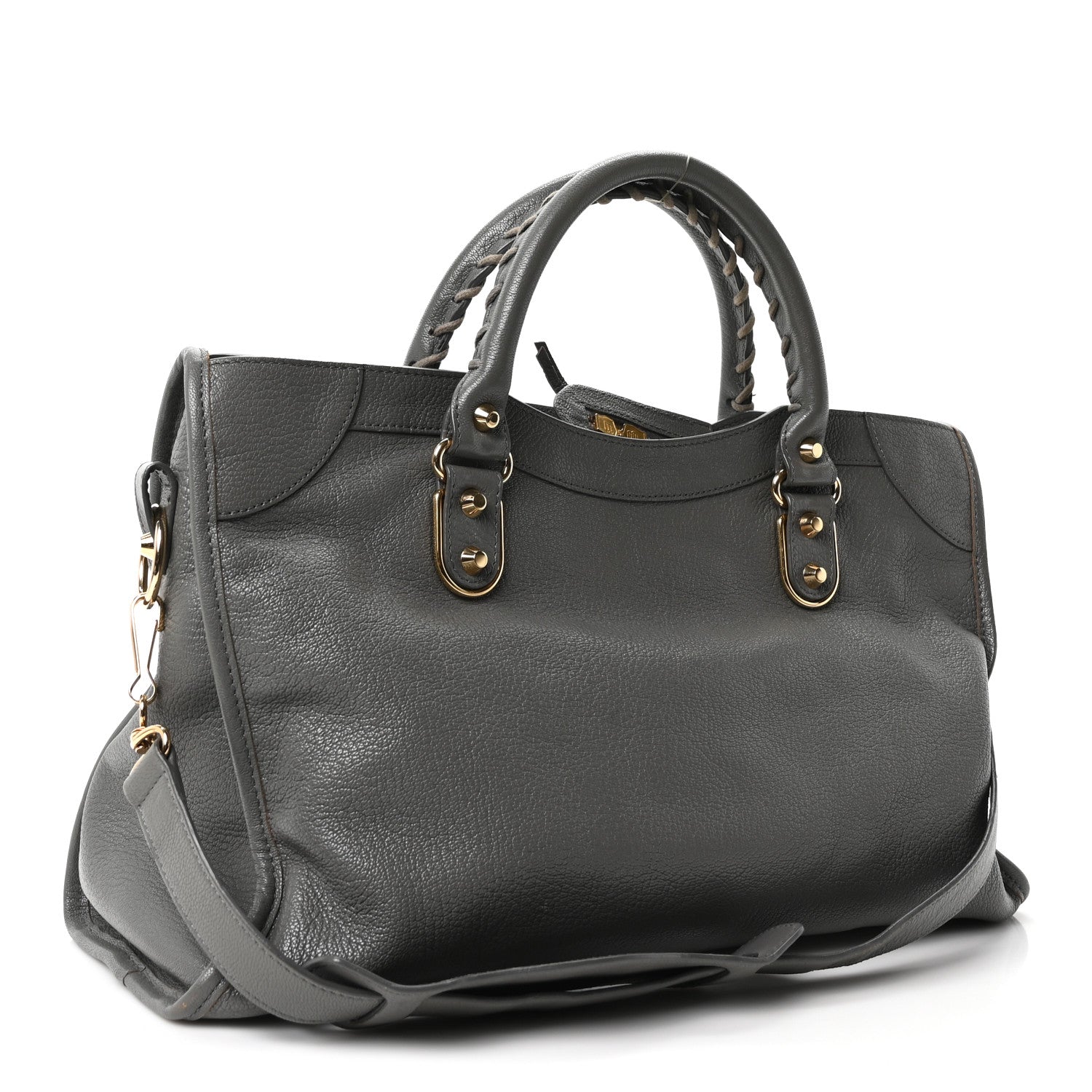 Balenciaga Chevre Gold Metallic Edge Hardware City Gris Acier 4 of 11