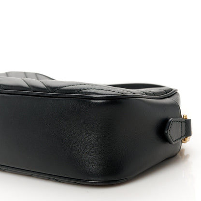 Gucci Calfskin Matelasse Small GG Marmont Chain Shoulder Bag Black 11 of 11