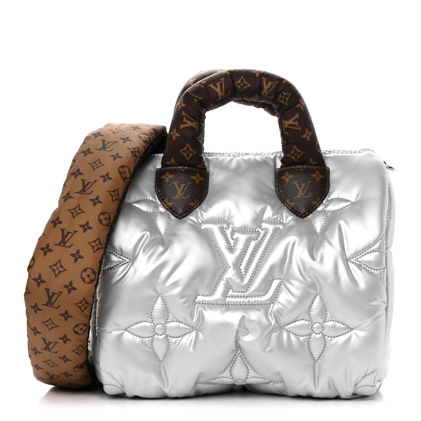 Econyl Mini Monogram Pillow Speedy Bandouliere 25 Silver