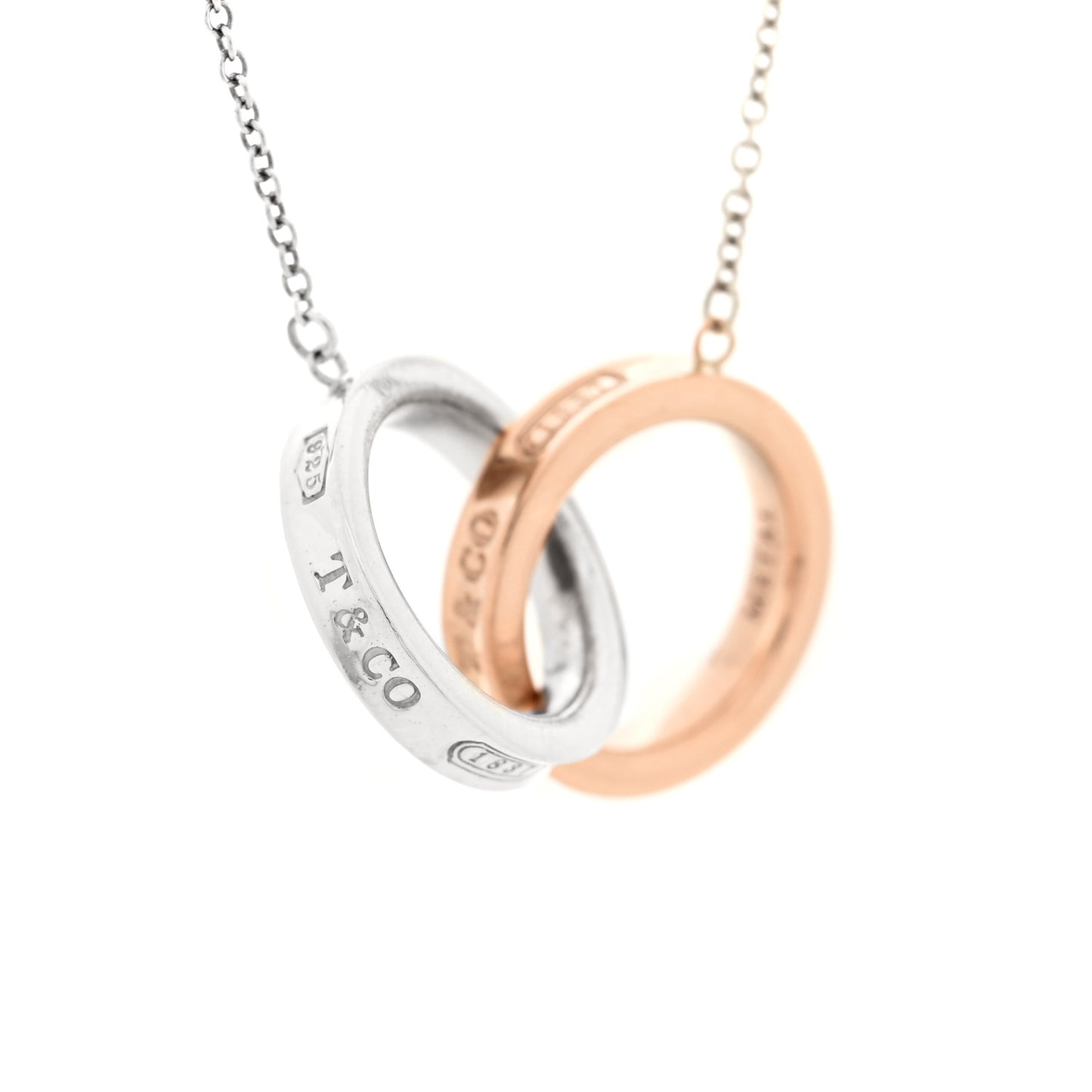 Sterling Silver Rubedo 1837 Interlocking Circles Pendant Necklace