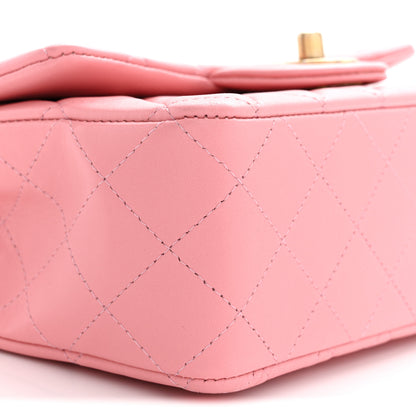 Chanel Lambskin Quilted Mini Rectangular Flap Light Pink 8 of 10