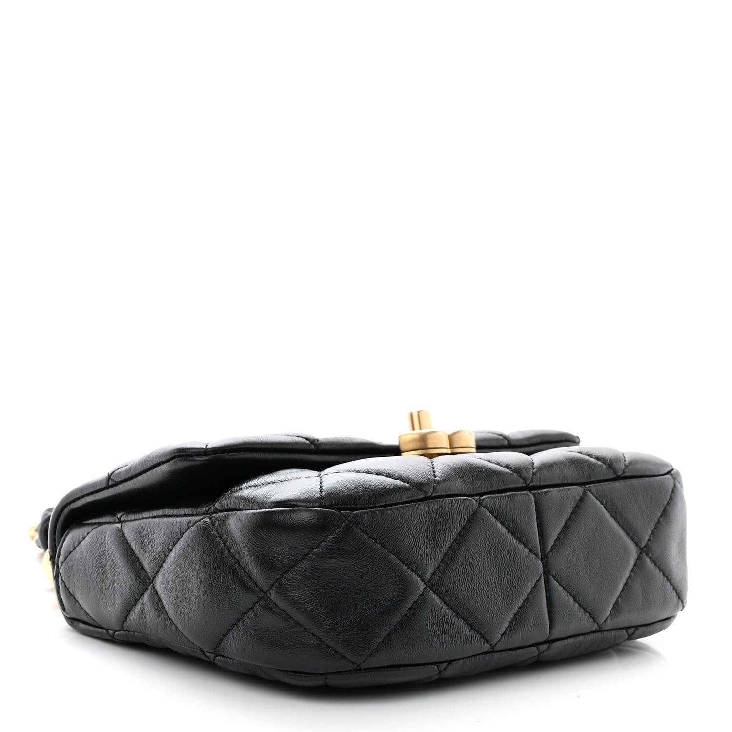 Chanel Lambskin Quilted Mini Lacquered Chain Flap Black 4 of 10