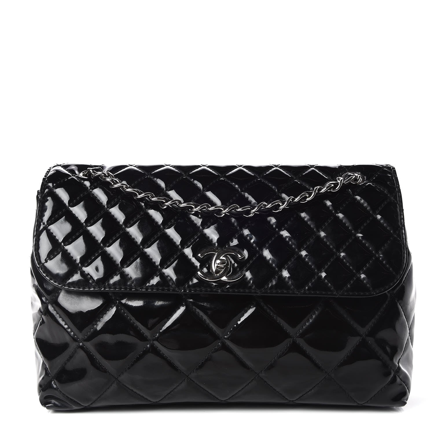 Chanel Vinyl Quilted In the Business Flap Bag Black 1 of 9