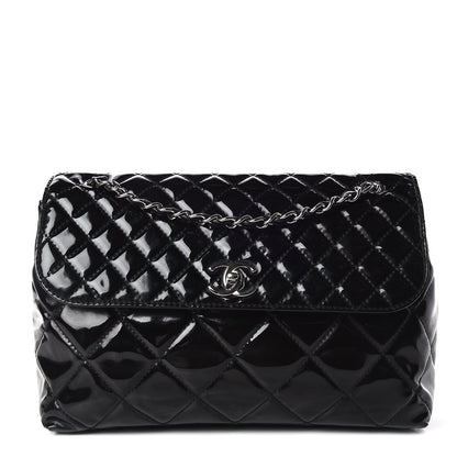 Chanel Vinyl Quilted In the Business Flap Bag Black 1 of 9