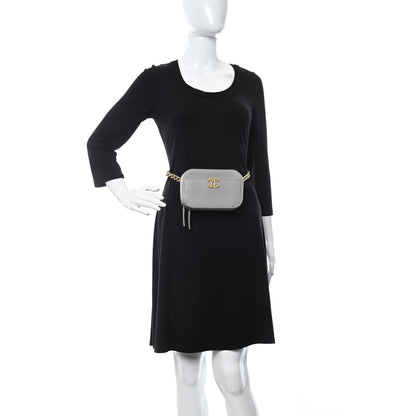 Chanel Caviar Stitched Waist Bag Light Grey 2 of 10
