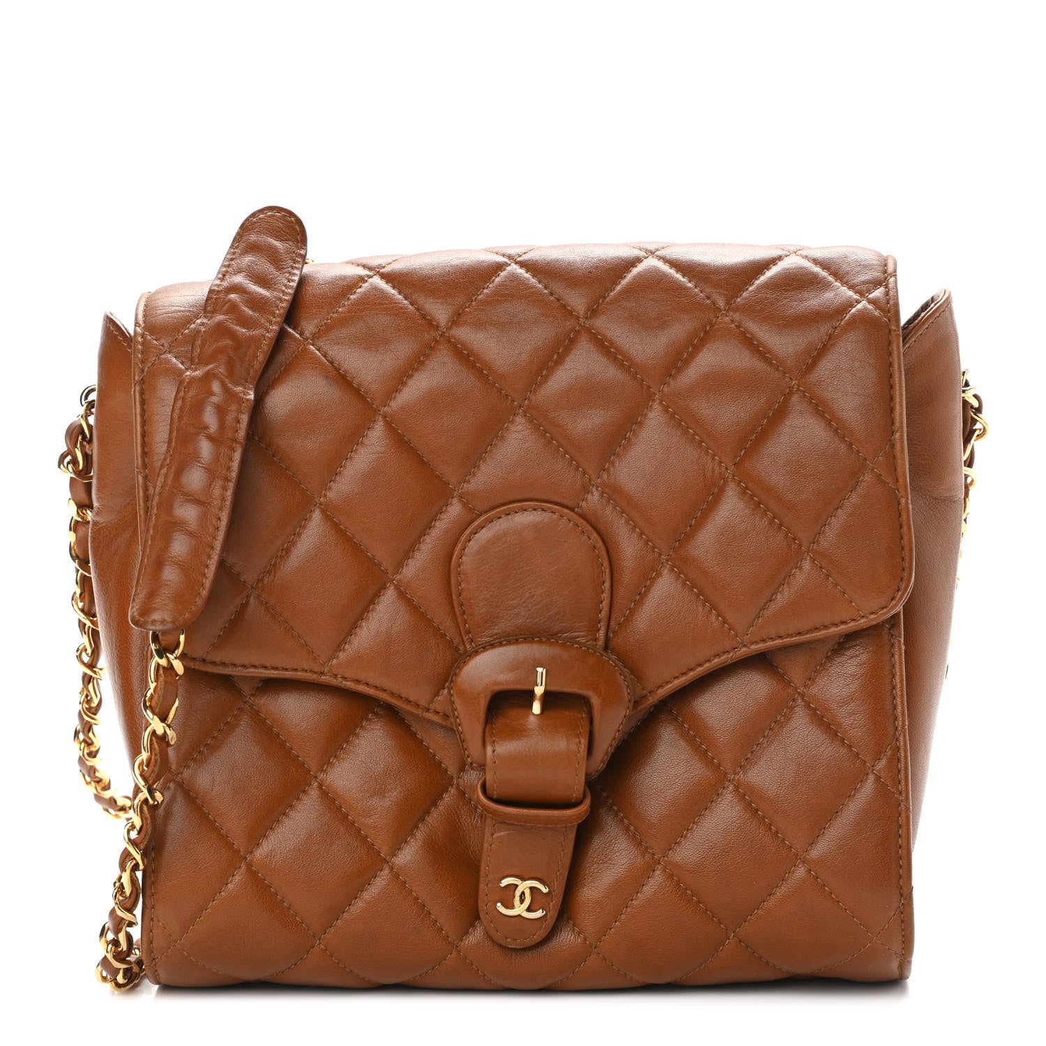 Chanel Lambskin Quilted Small Single Flap Brown 1 of 15