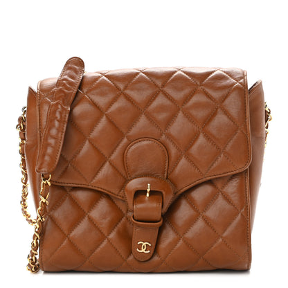 Chanel Lambskin Quilted Small Single Flap Brown 1 of 15