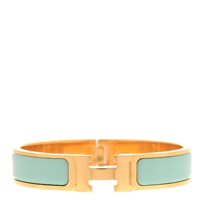 Hermes Enamel Narrow Clic Clac H Bracelet PM Lagon 1 of 5