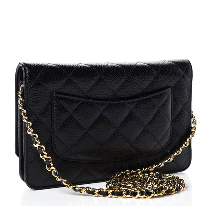 Chanel Caviar Quilted Wallet On Chain WOC Black 3 of 11