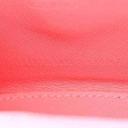 Balenciaga Shiny Calfskin Crocodile Embossed Hourglass Top Handle Bag XS Sweet Pink 8 of 14