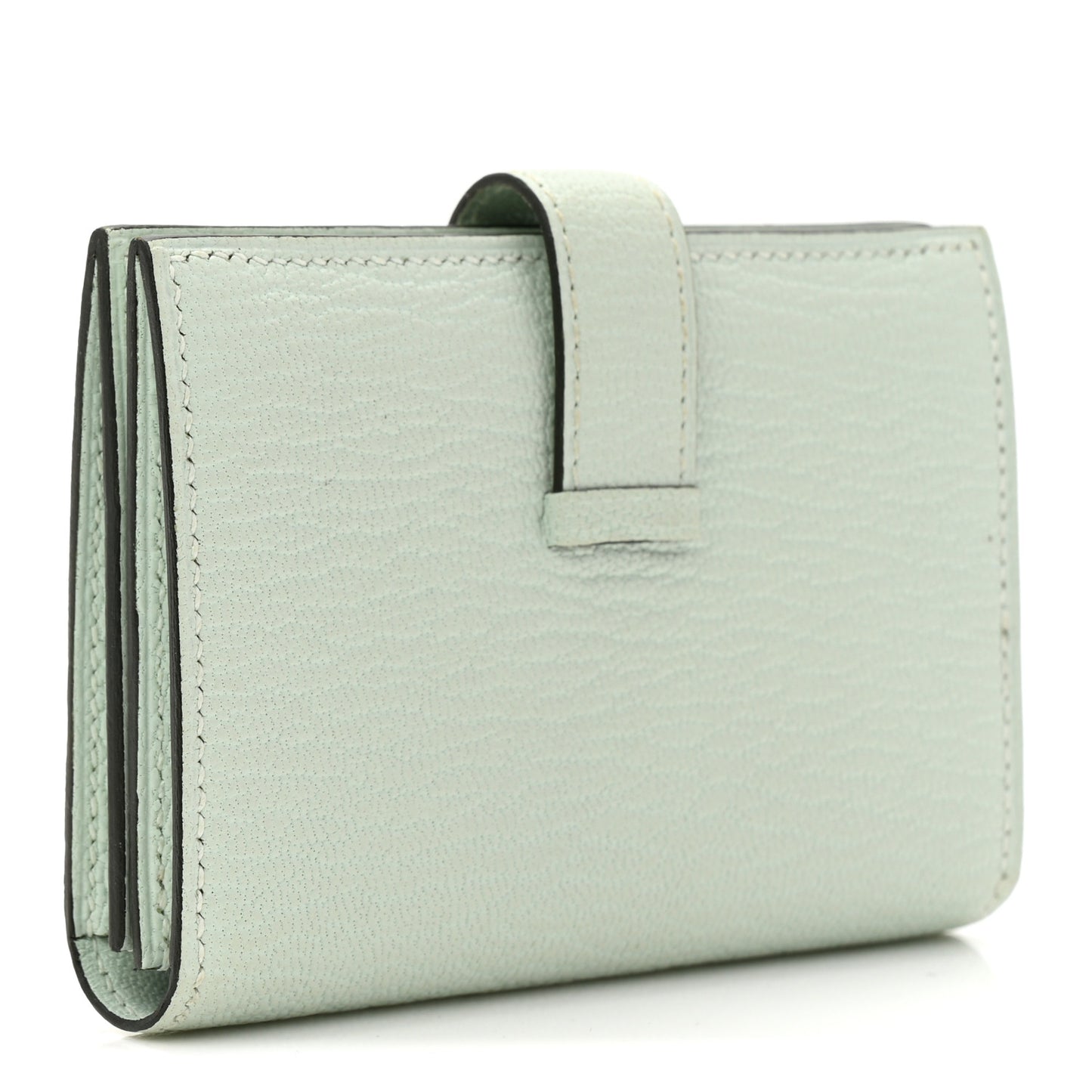 Chevre Mysore Bearn Card Holder Wallet Vert Peppermint