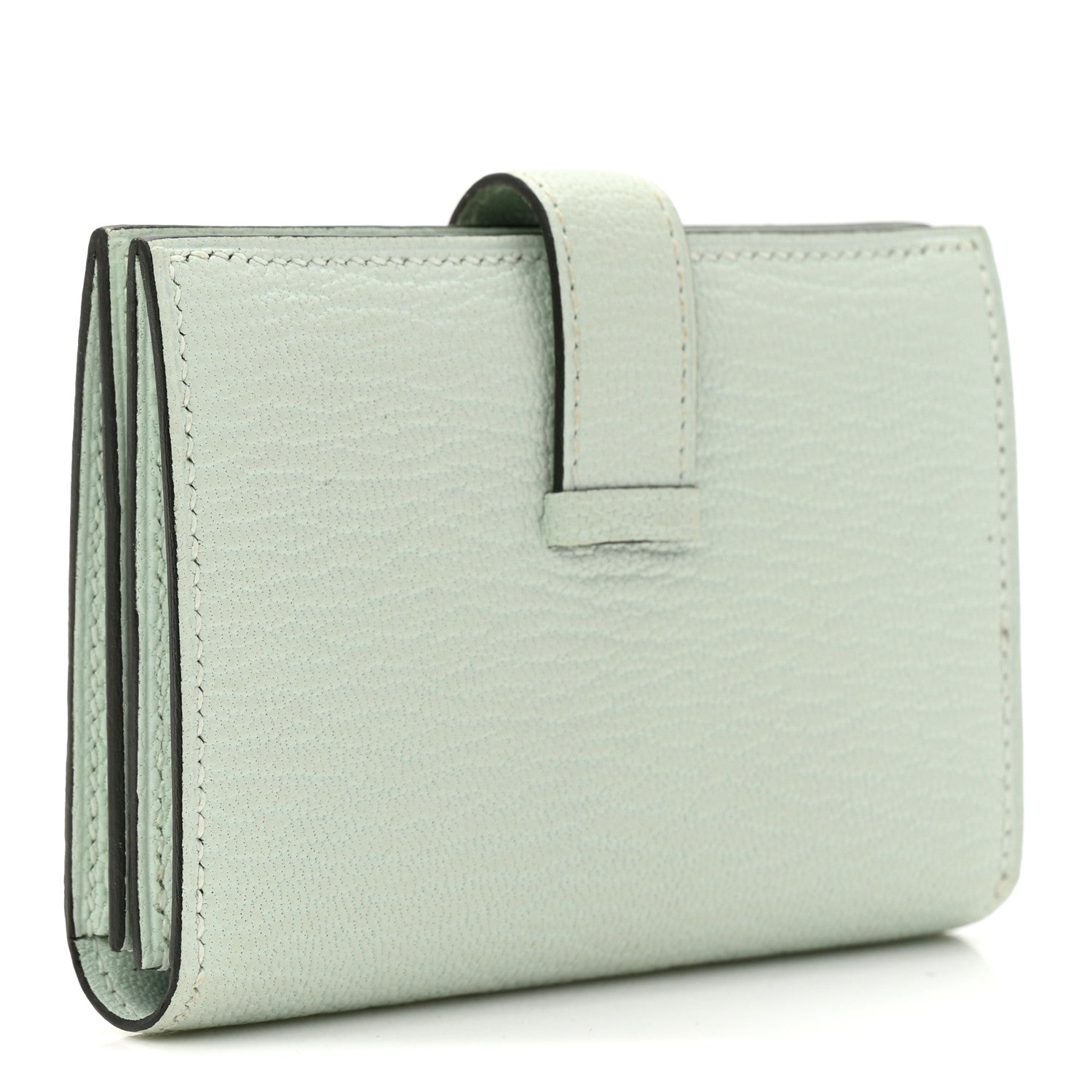 Hermes Chevre Mysore Bearn Card Holder Wallet Vert Peppermint 3 of 7