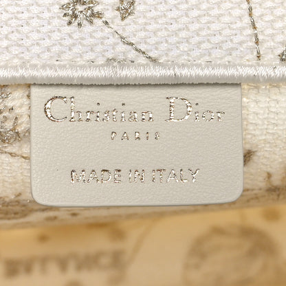 Christian Dior Canvas Embroidered Medium Butterfly Zodiac Book Tote Gold 6 of 10