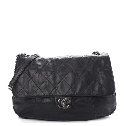 Chanel Calfskin Coco Pleats Flap Black 1 of 10