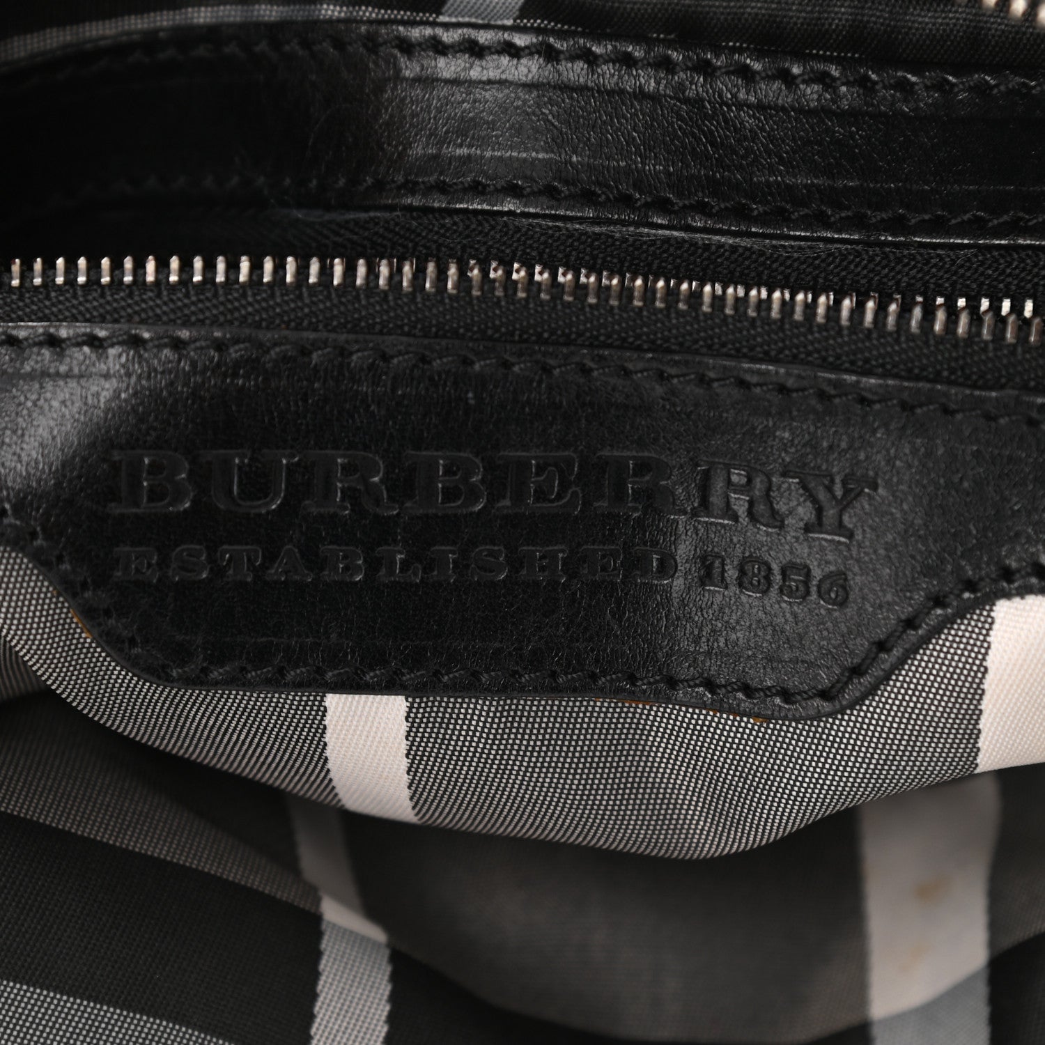 Burberry Calfskin Drawstring Tote Black 6 of 12