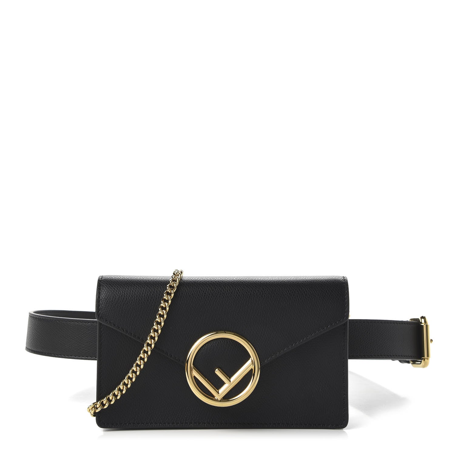 Fendi Vitello Cruise F is Fendi Envelope Belt Bag Black 1 of 11
