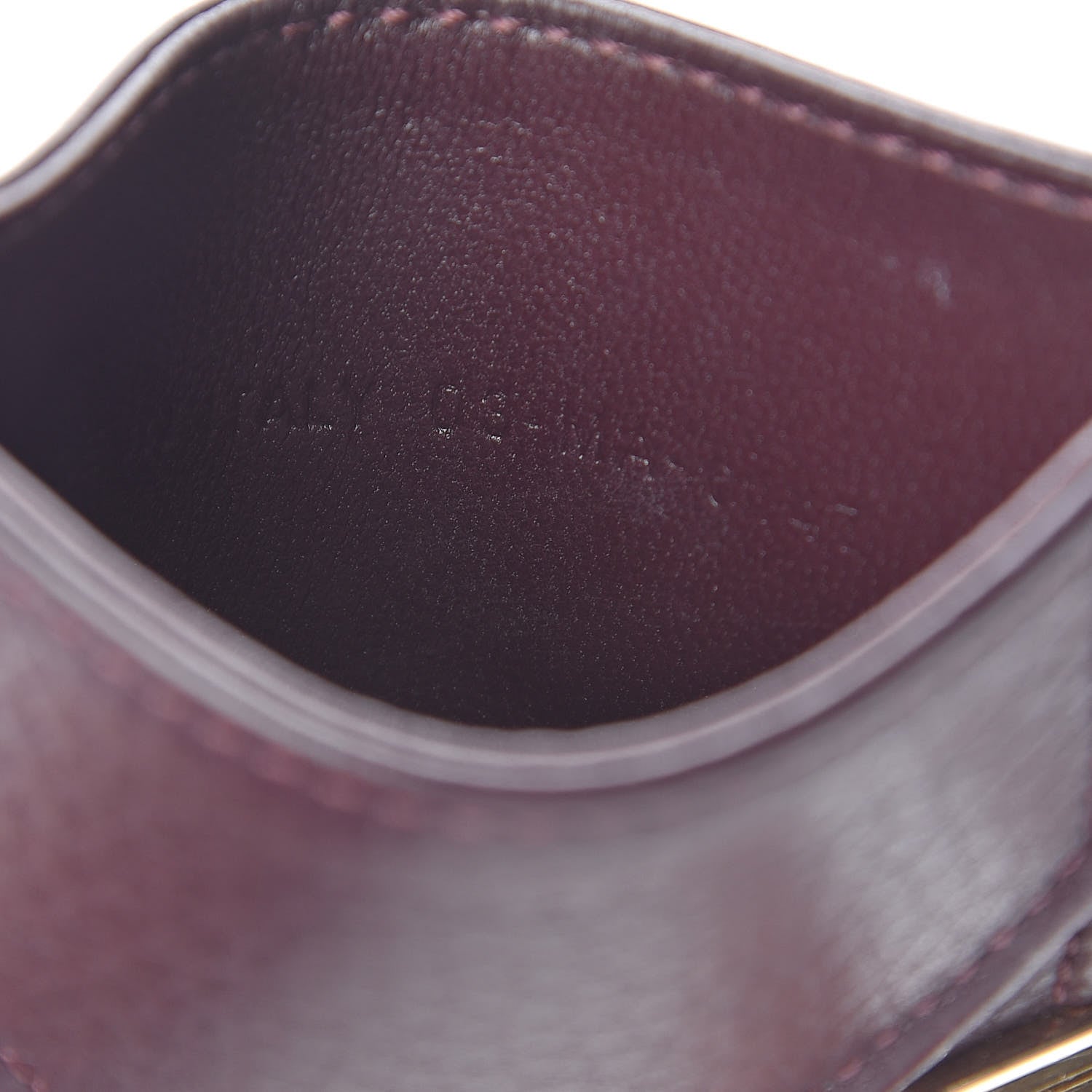 Christian Dior Grained Calfskin Cannage Diorama Card Holder Burgundy 6 of 8