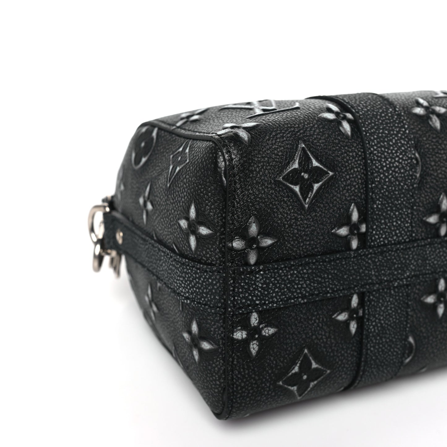 Cowhide Faded Monogram City Keepall Charcoal