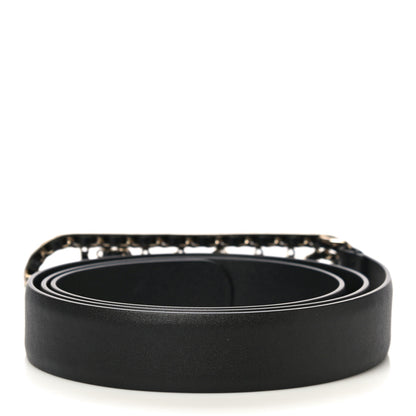 Chanel Lambskin Chain Logo Belt 90 36 Black 3 of 9