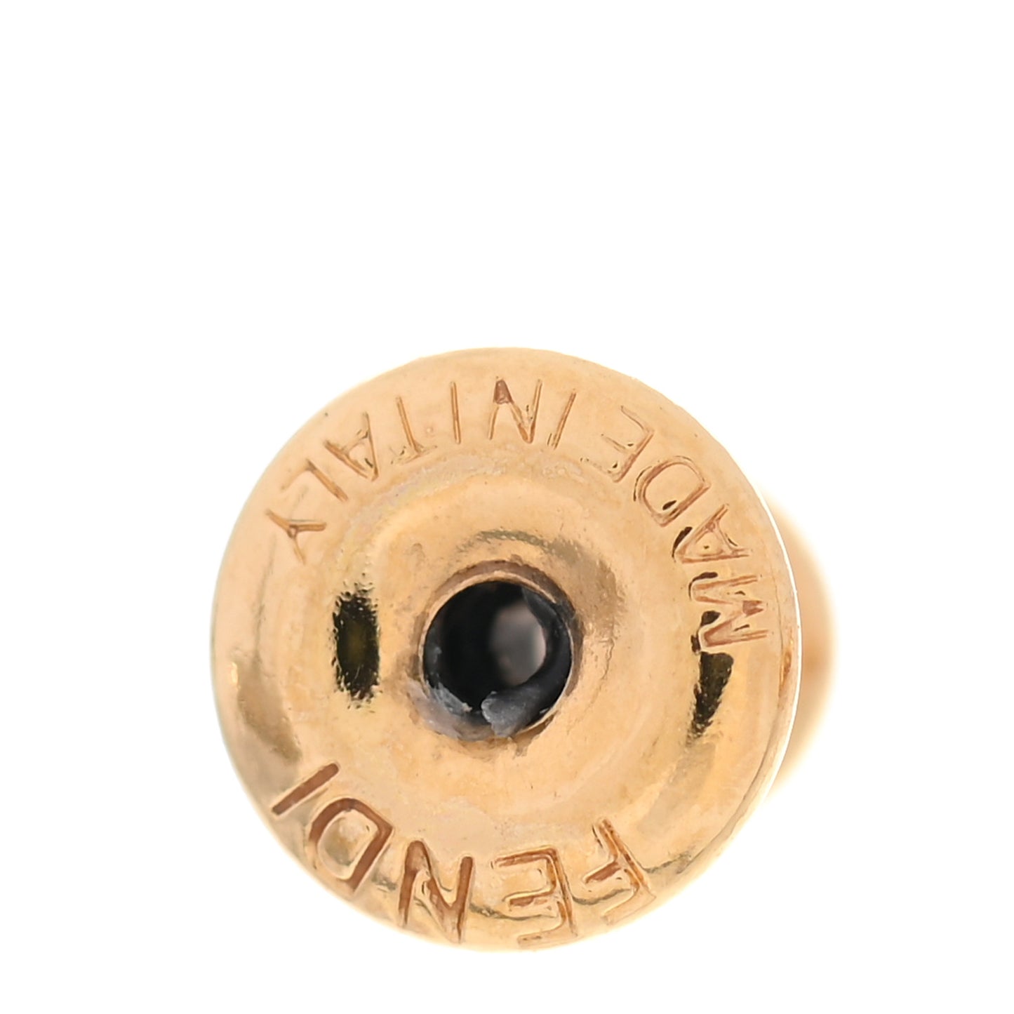 Metal Crystal FF Stud Earrings Gold Silver