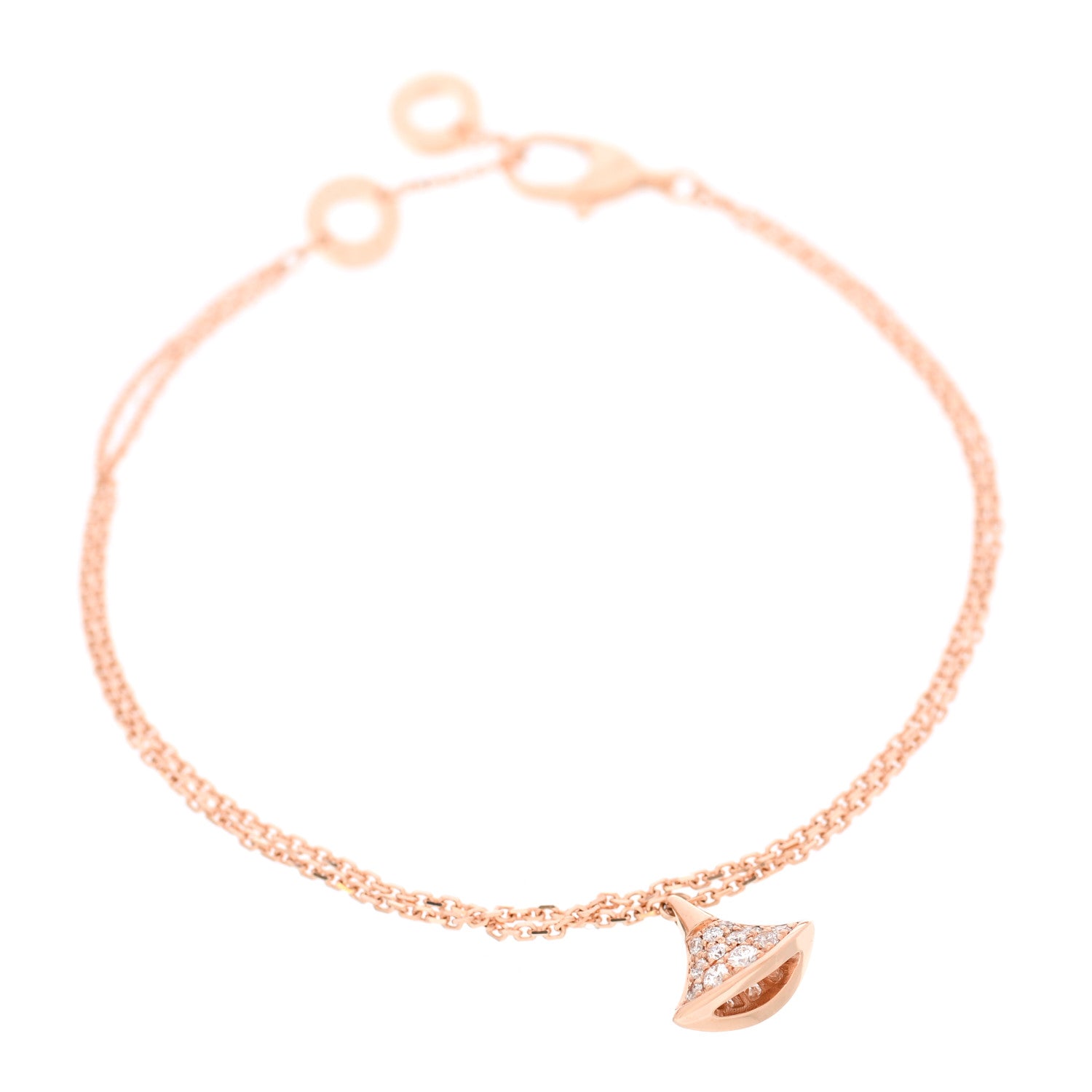 Bulgari 18K Rose Gold Diamond Divas' Dream Bracelet 1 of 8