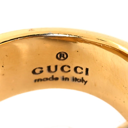 Gucci Tiger Heads Double Wrap Ring 49 5 Aged Gold Black 4 of 4