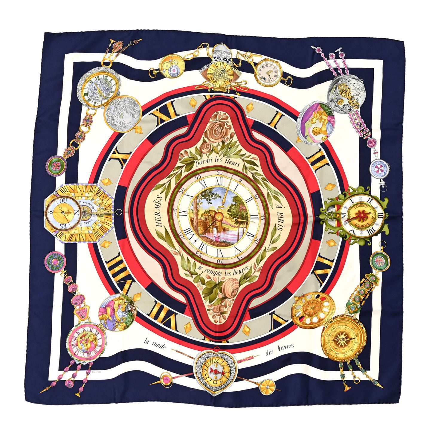 Silk Parmi Les Fleurs Scarf 90
