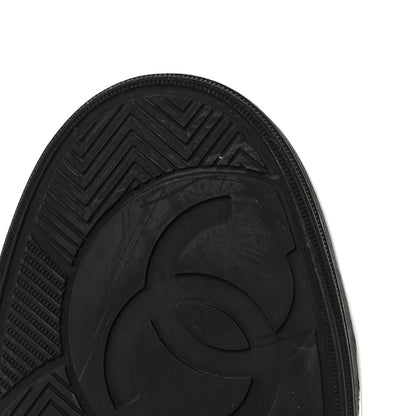 Chanel Calfskin Womens Logo Sneakers 39 Black White 10 of 11