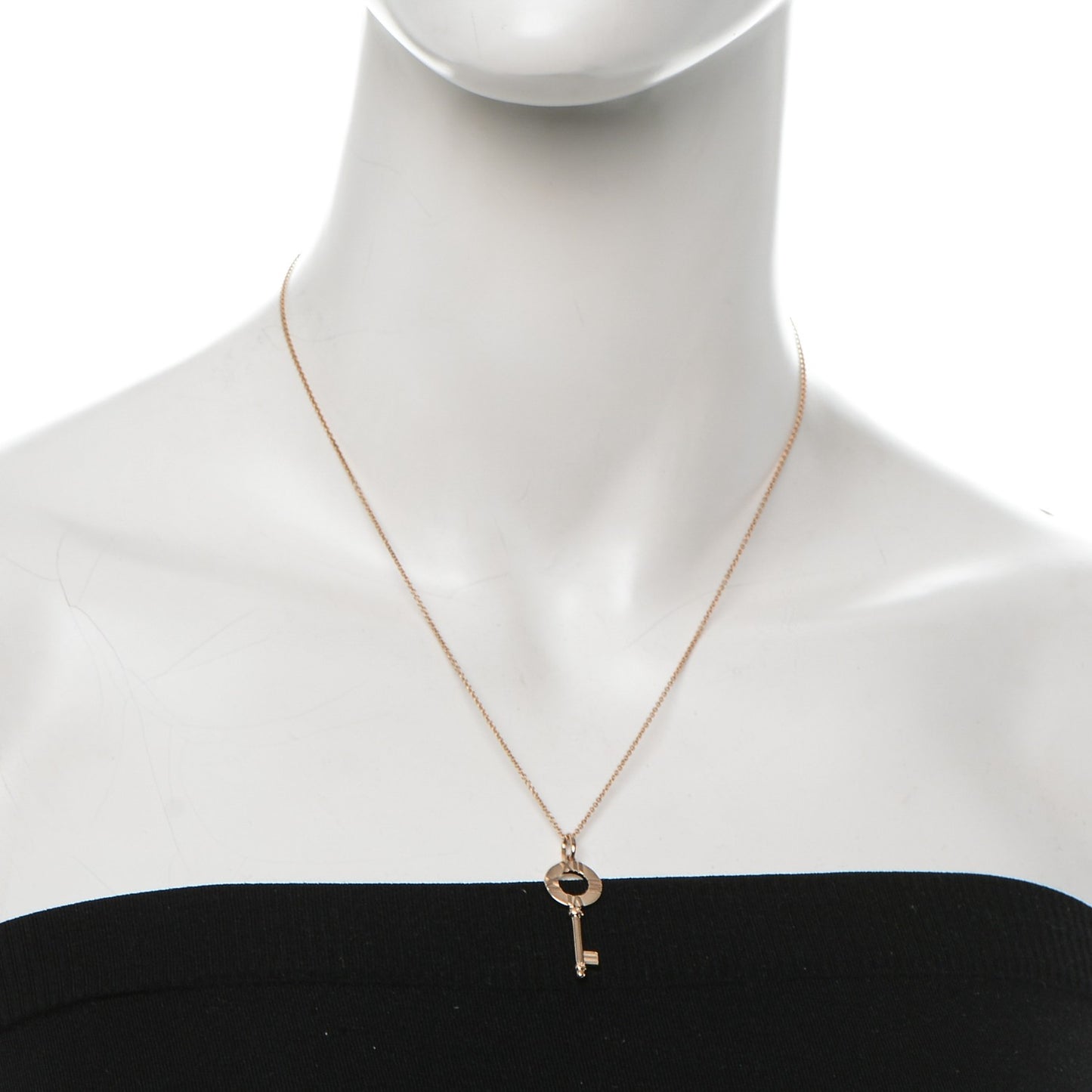 18K Rose Gold Atlas Key Pendant Necklace
