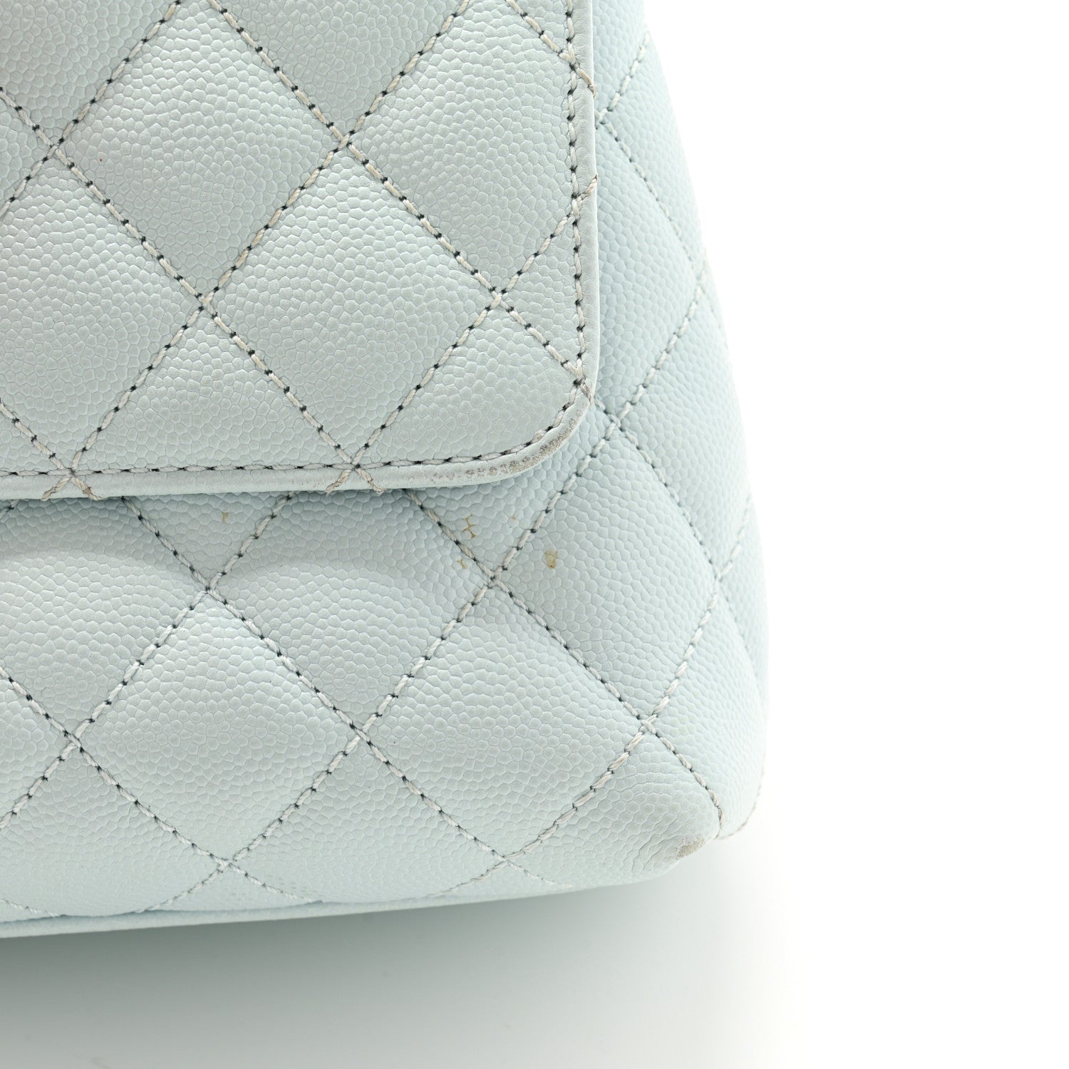 Chanel Caviar Quilted Small Coco Handle Flap Light Blue 11 of 12