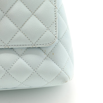 Chanel Caviar Quilted Small Coco Handle Flap Light Blue 11 of 12