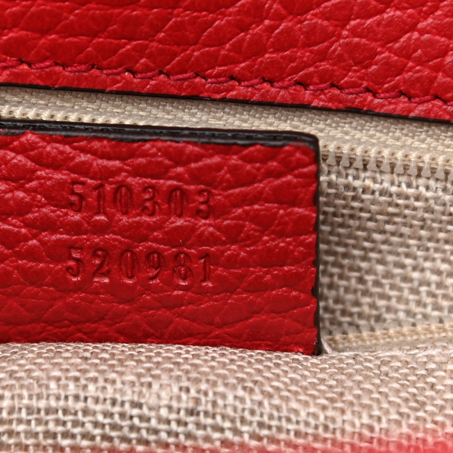 Gucci Dollar Calfskin Interlocking G Shoulder Bag Red 7 of 8