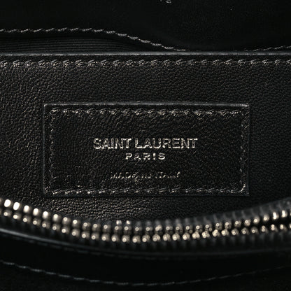 Saint Laurent Calfskin Y Quilted Monogram Small Loulou Chain Satchel Black 6 of 10