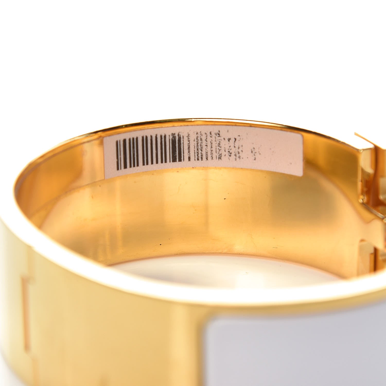 Hermes Enamel Wide Clic Clac H Bracelet GM White 6 of 7