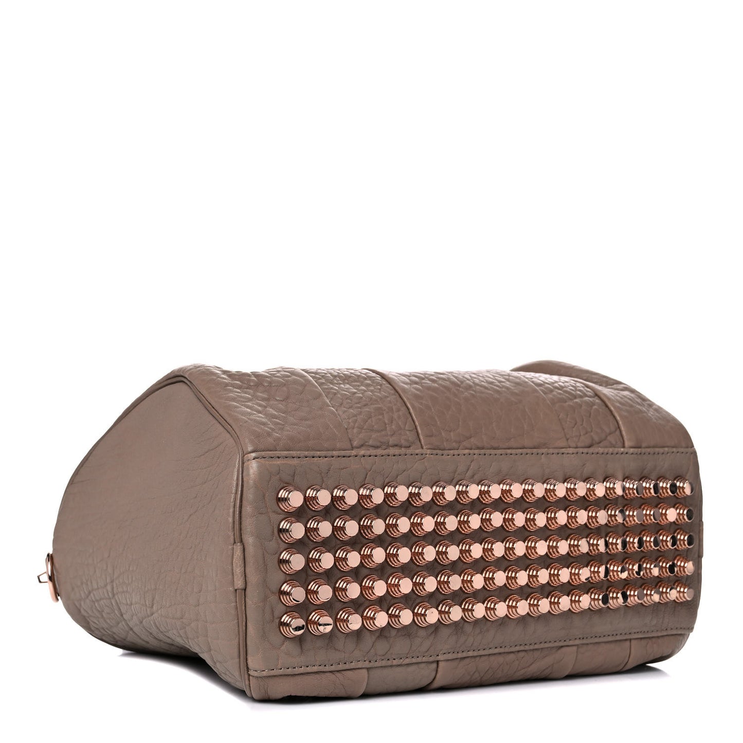 Pebbled Lambskin Rocco Latte Rose Gold Hardware