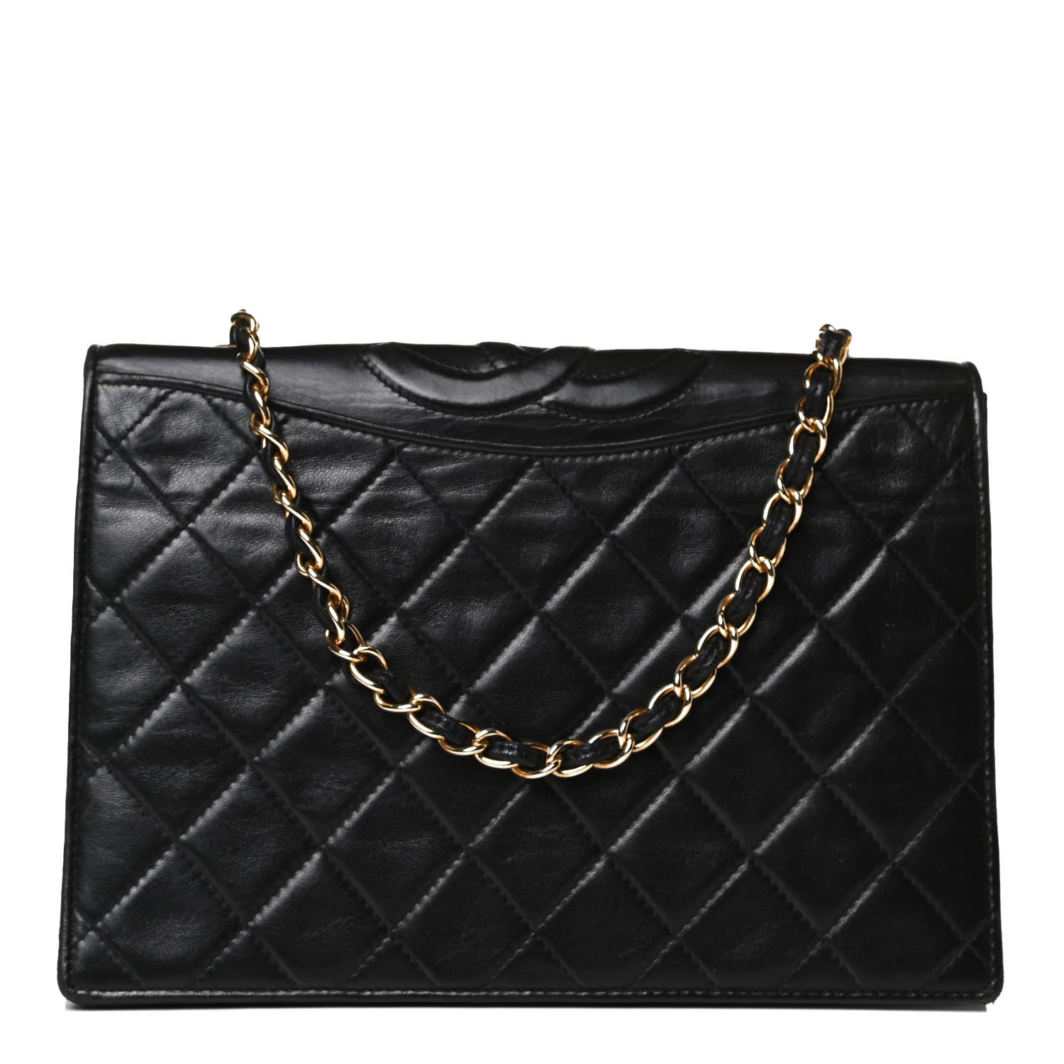 Chanel Lambskin Quilted CC Small Single Flap Black 1 of 16