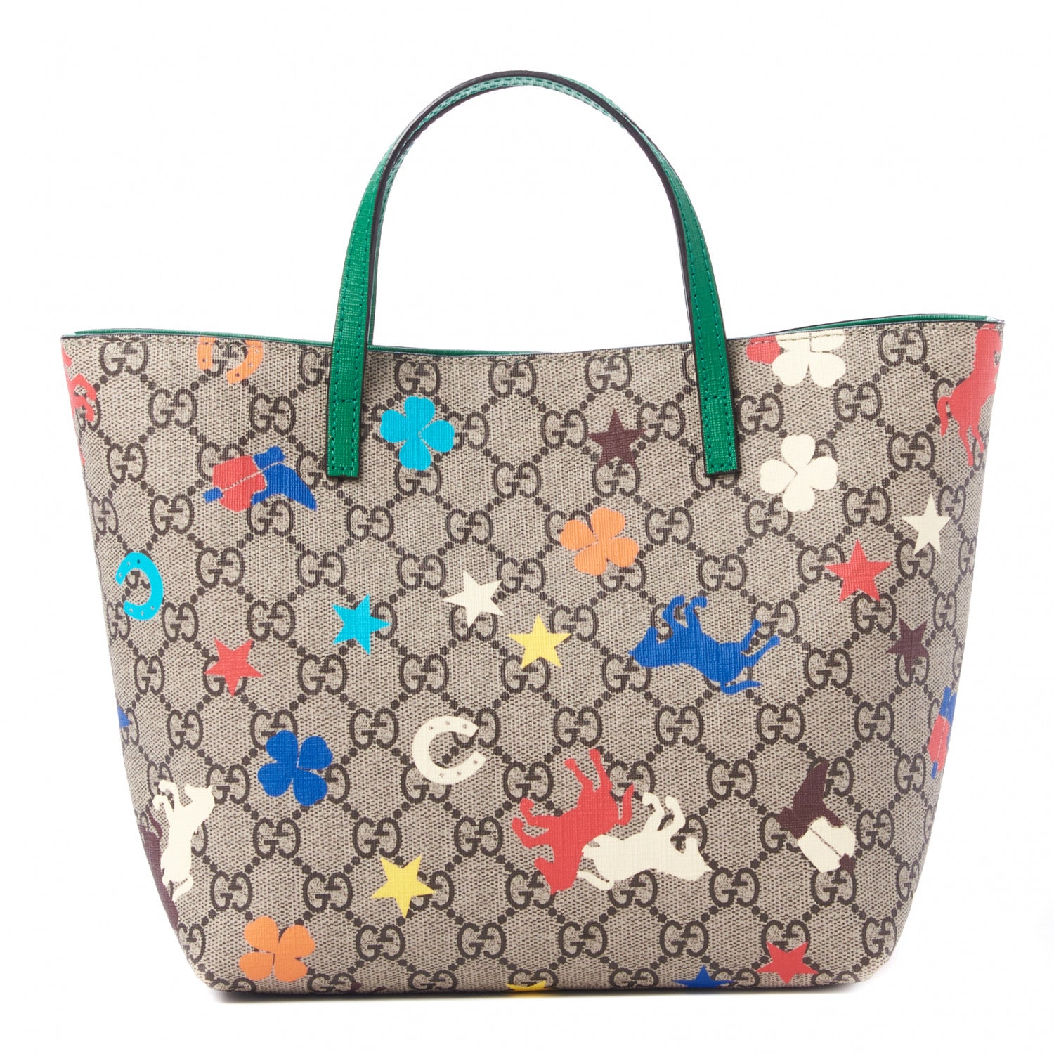 Gucci GG Supreme Monogram Ranch Childrens Tote Beige 1 of 8