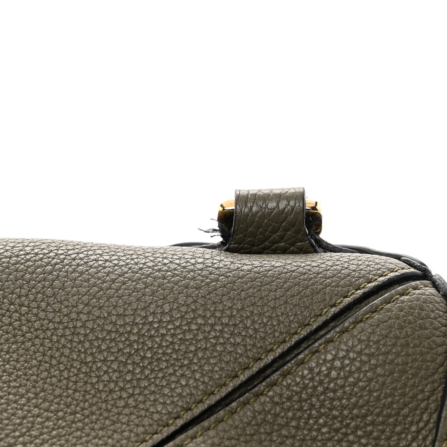 Grained Calfskin Medium Puzzle Bag Oat Khaki Green